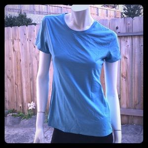ASICS running short sleeve shirt in pretty blue